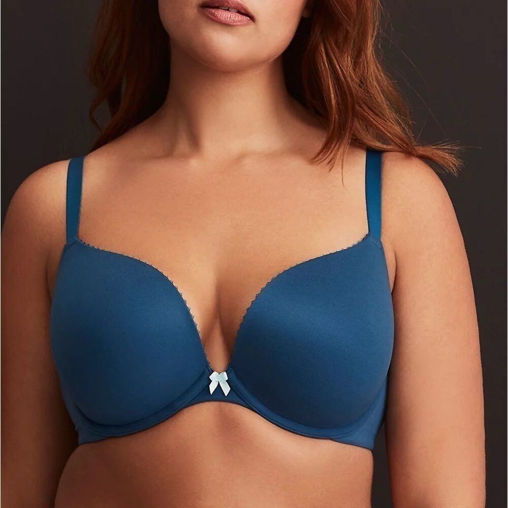 Torrid CURVE BODY TEAL Shaping PLUNGE BRA